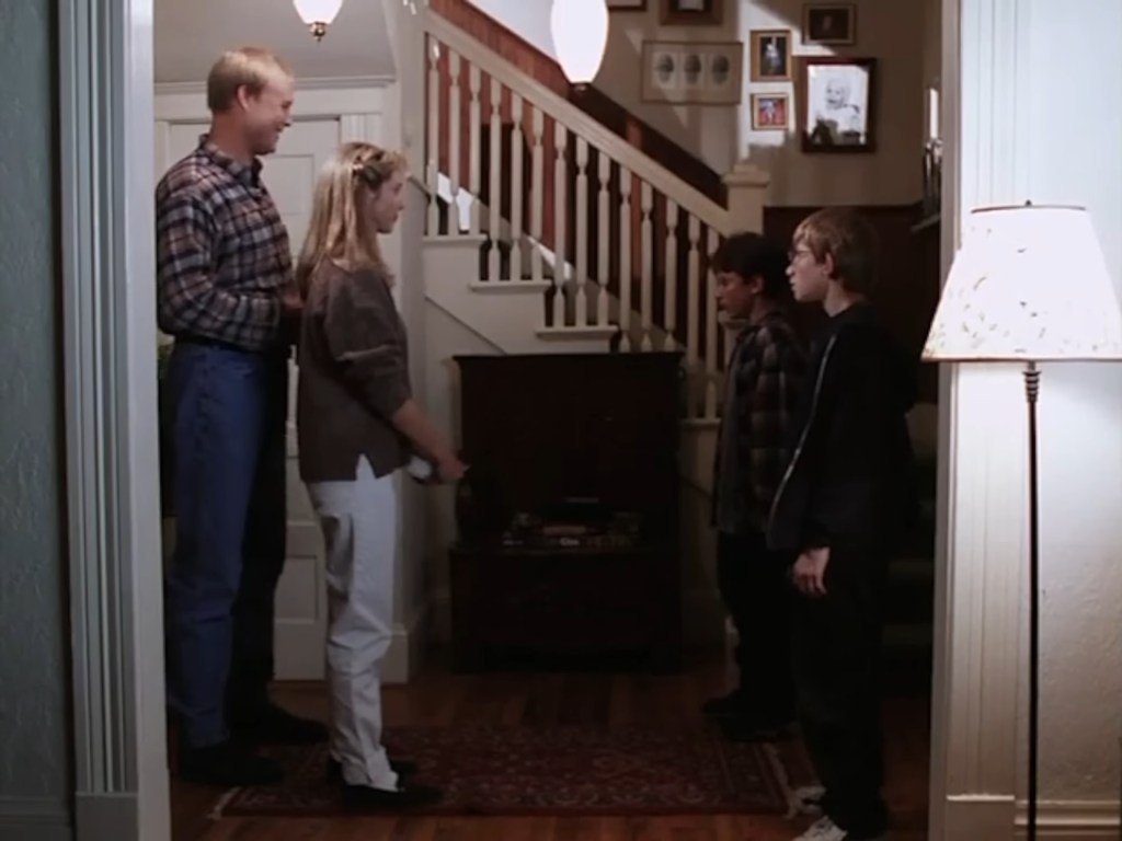 Ted with the mom, Marshall, and Gilbert