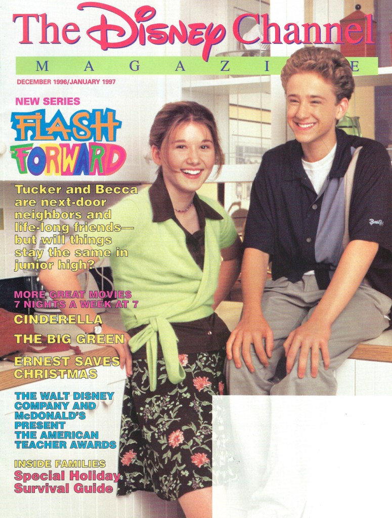 Becca and Tucker on Disney Channel Magazine cover for Flash Forward